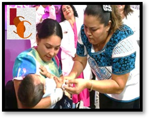 En Campeche, dosis de influenza y Covid-19.